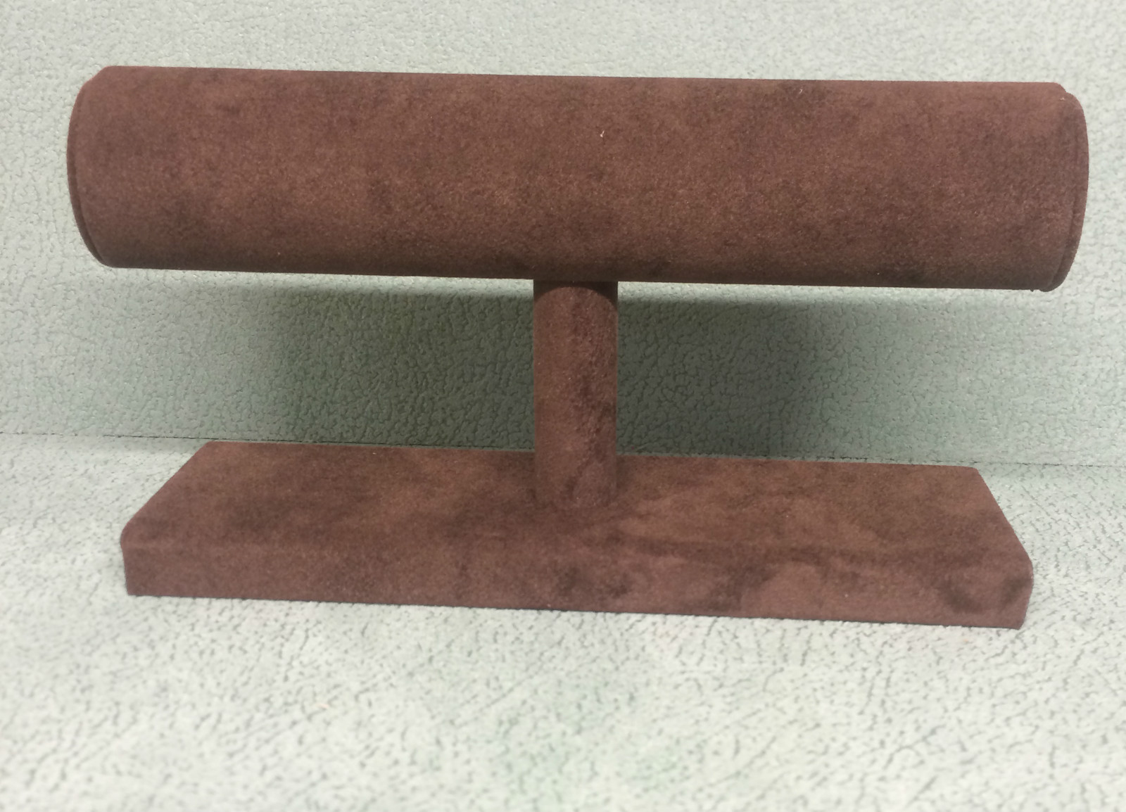 Single Tier Bangle/Bracelet Stand Brown Suede Handmade Jewellery Display