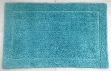 Blue Bath Rug 32 X 20 Inch High Absorbency Soft Cotton Tufted Luxury Bath Mat