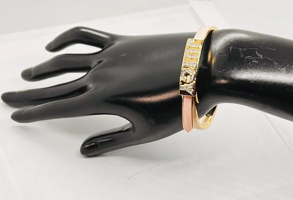 Nuevo, Juicy Couture 3 Colores Juicy Pave Cinturón Brazalete Set 3, Tamaño Ajustable Foto 3 de 4