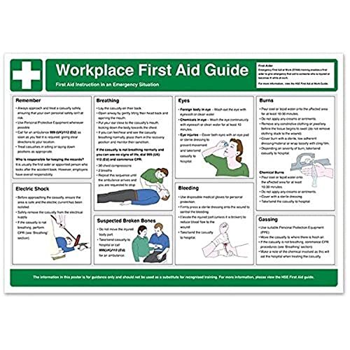 V Safety A2WC004 Workplace First Aid A2 grafico a parete, 594 mm x 420 mm