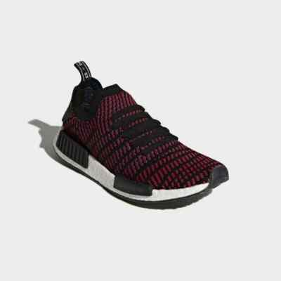 Adidas Originals Men's Black red NMD_R1 STLT PrimeKnit Shoes