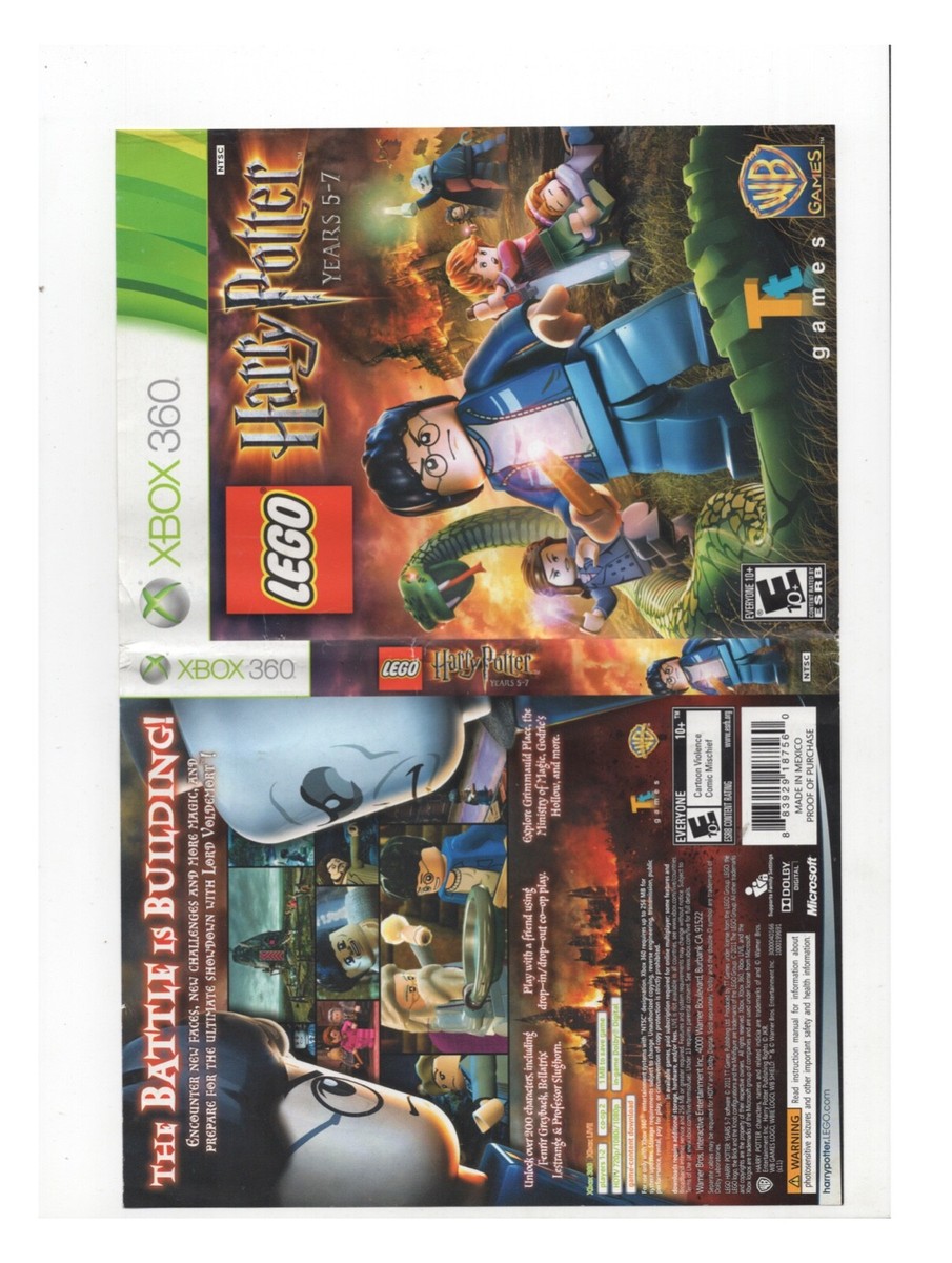 Lego Harry Potter Years Xbox 360 ARTWORK ONLY NO TRACKING