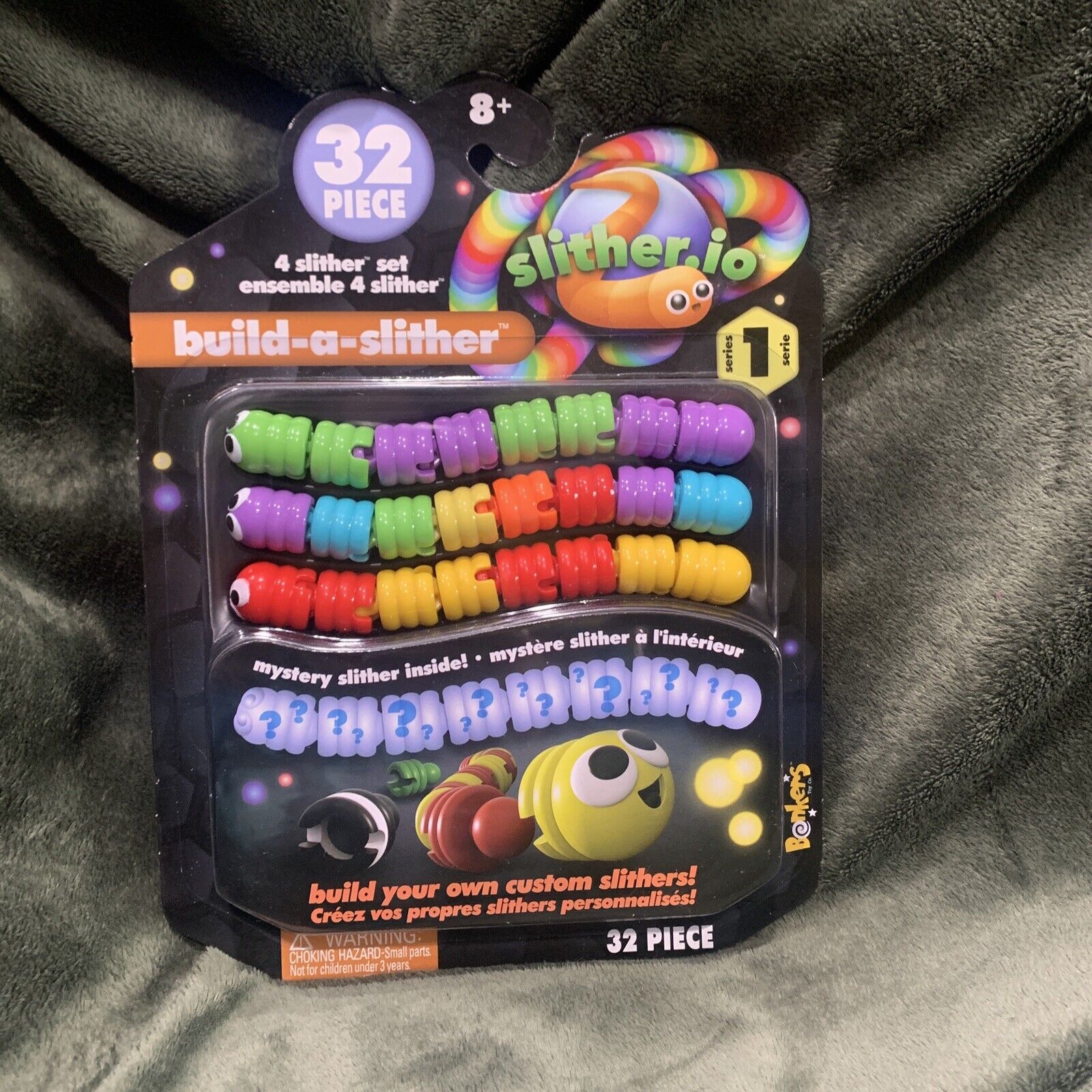 Bonkers Slither.io Series 1 Build-a-slither 32 PC 4 Slither Set