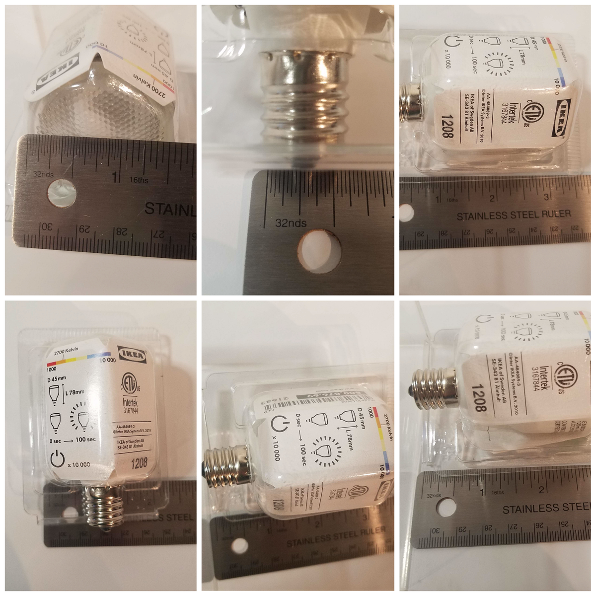 IKEA Sparsam 7W LED Bulb – E17 Base, Soft White, Energy-Saving (New Old Stock, Worn Package)