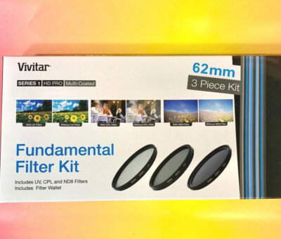 VIVITAR Filter Kit 62mm ND8 UV CPL To SONY FDR-AX700 CIRCULAR Polarizing Neutral