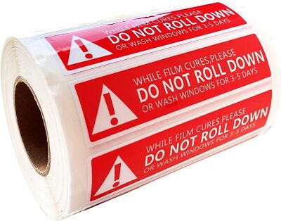 Do Not Roll Down Warning Labels,Windows Film Attention Caution Stickers,4x1 I...