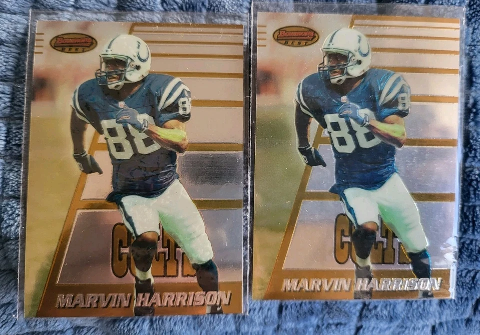 Marvin Harrison 77x Lot 1996 Rookies Topps Chrome Finest SPX Bowmans Best Select - Image 3 of 4