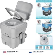 YITAMOTOR Portable Camping Toilet, RV Travel composting toilet with 20L Detac...