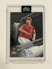 Shinnosuke Ogasawara 2026 Topps Chrome Black On Card Auto RC Rookie Nationals. rookie card picture