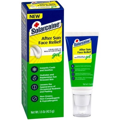 Solarcaine After-Sun Pain Relief Cooling & Moisturizing Gel for Face, 1.5oz