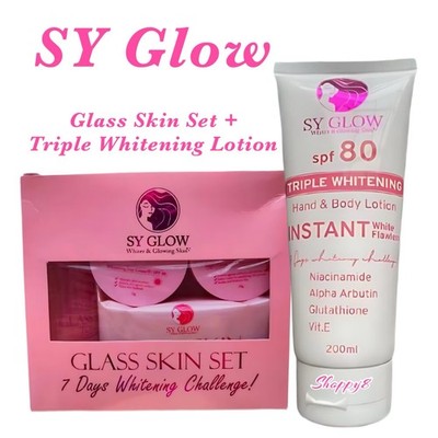 SY Glow Glass Skin Set + Triple Whitening Lotion SPF80