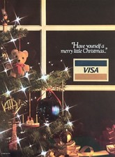 1984 VISA Have Yourself a Merry Little Christmas Vintage PRINT AD