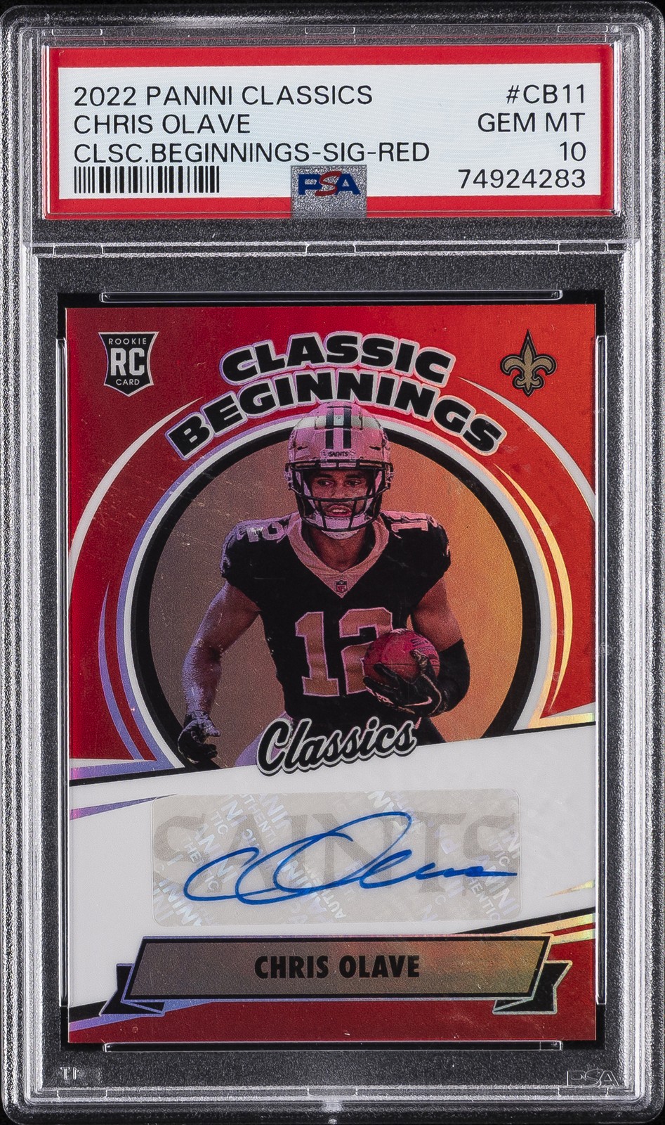 Chris Olave Panini Classics Classic Beginnings #CB11 Signature-Red