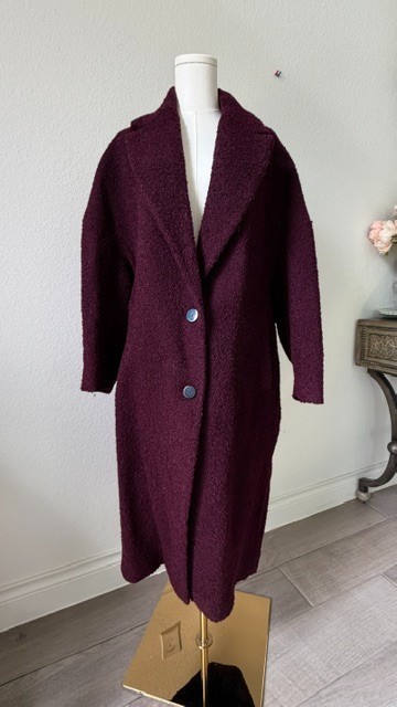 NEW WITH TAG MANGO FRUITA Textured Wool-Blend Coat - small image 4