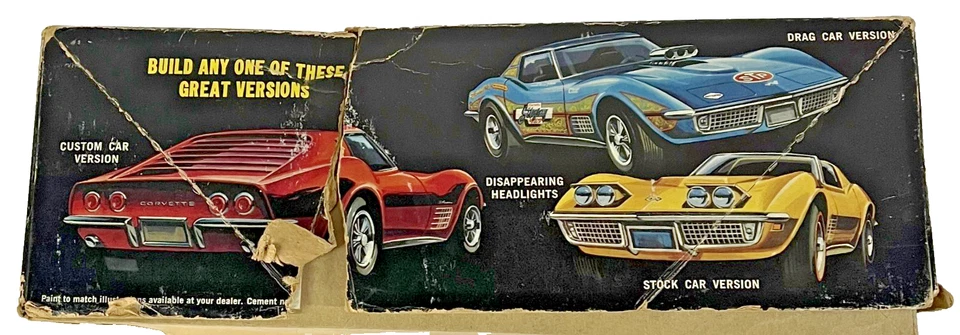 Vintage MPC 1970 1/2  Chevy Corvette 1:20 Scale Plastic Model Car Kit - Image 4 of 4