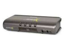 IOGEAR GCS1714 4-Port MiniView III USB KVMP Switch Multimedia Controller, Black