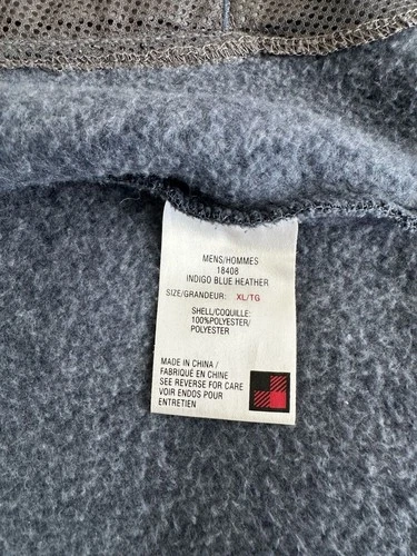 Woolrich Mens Fleece Vest Size XL Indigo Blue Heather Sherpa Collar 18408 image 6