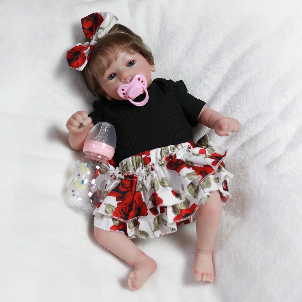 18" Realistic Reborn Baby Dolls Vinyl Silicone Real Life Newborn Doll Girl Gift