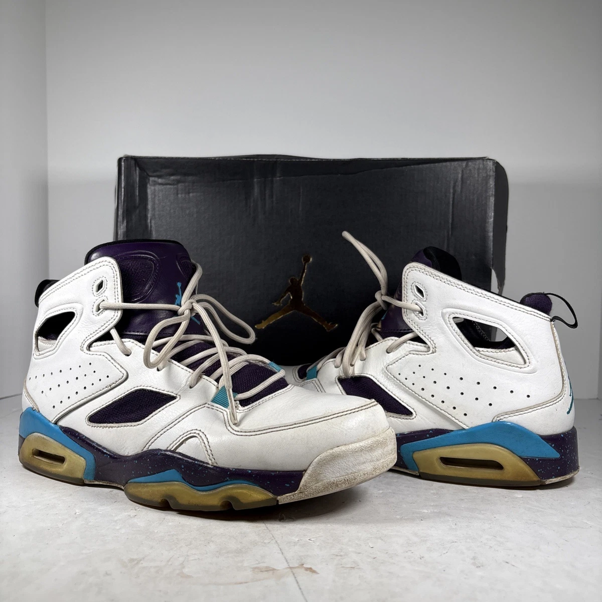 Jordan Flight Club \'91 White Blue Lagoon Shoes 555475-105‎ Men\'s Sz 11.5 2017 Air Jordan Flight Club 91 men sz 9 white/blue lagoon  main image 3