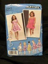 SIMPLICITY PROJECT RUNWAY 2943 KNIT DRESS PATTERN GIRL CHILD SZ A 3 - 8 FF UNCUT