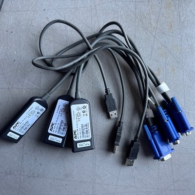 APC AP5634 KVM USB VM SERVER MODULE 520-709-502 & 501 CMN: 1005-010. Lot Of 3