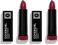 Set of 2 COVERGIRL Exhibitionist Cream Lipstick, 515 Bloodshot