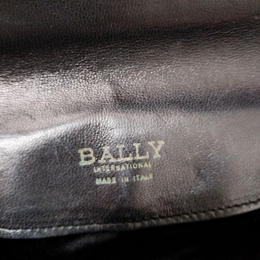 BALLY Shoulder Bag Pochette Python Embossing Blac… - image 9