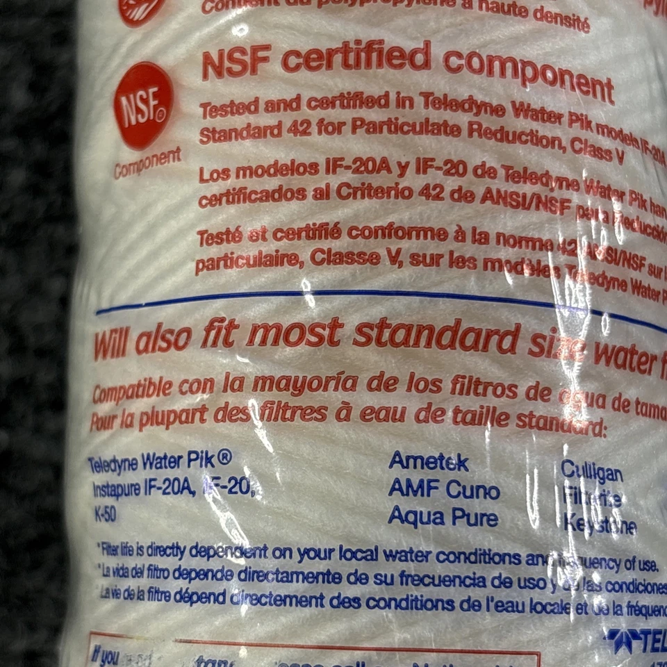 Teledyne Water Pik Instapure IR-20W Water Filter Cartridge Lasts 6 Months - Image 3 of 4