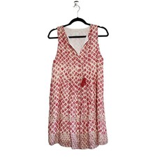 Greylin mini dress S pink silk blend sleeveless Boho Feminine