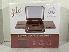Glo Tech Pink Beauty Case Chest With LED Mirror BRAND NEW YS1-115