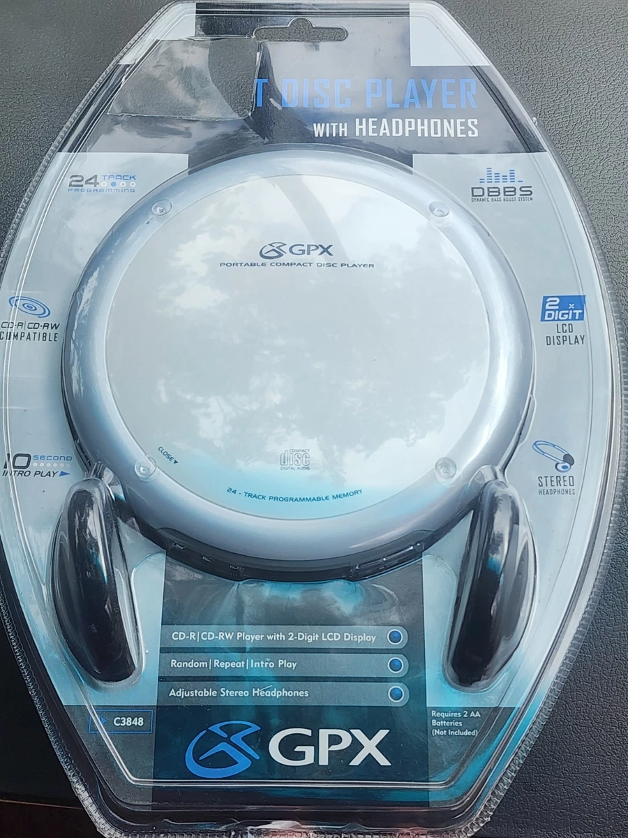 (未使用･未開封品)　GPX Personal CD Player by GPX gsx453j GPX Portable Disc Player With 60-Second Anti-Ship With AC-DC