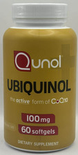 Qunol Ubiquinol Active Form Of CoQ10 100mg  60 SOFTGELS  EXP 7/26  SEALED 