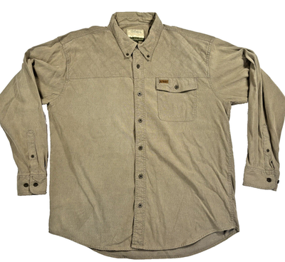 #ad #ad Cabelas Shirt Mens XL Brown Button Up Long Sleeve Hunt Hike Dad Camp Outdoor $19.95