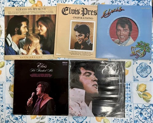 ELVIS PRESLEY Job Lot Vinyl Bundle Of GOSPEL LP Albums & Two 12” Singles RCA EX.