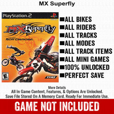 MX Superfly 100 PS2 Memory Card All CHEATS ITEMS