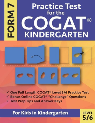 #ad Practice Test for the COGAT Form 7 Kindergarten Level 5 6: Gifted and Talent... $6.16