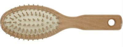 Efalock Pneumassagebürste VITA FLEX 6-reihig oval klein helles Holz
