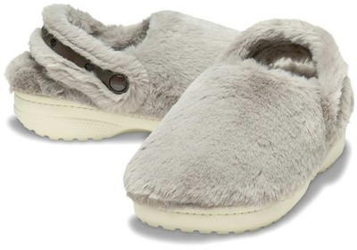 Crocs Clog Classic Unfurgettable lined195 Beige Pantolette Schlappen Slipper