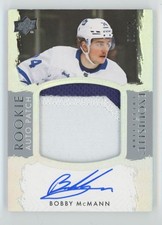 2023-24 UD The Cup Exquisite Collection Patch Bobby McMann RC Auto 52/74 #EC-BM
