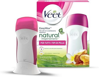 Veet Easywax Roll-On 12-Strip Electric Wax Warmer Kit