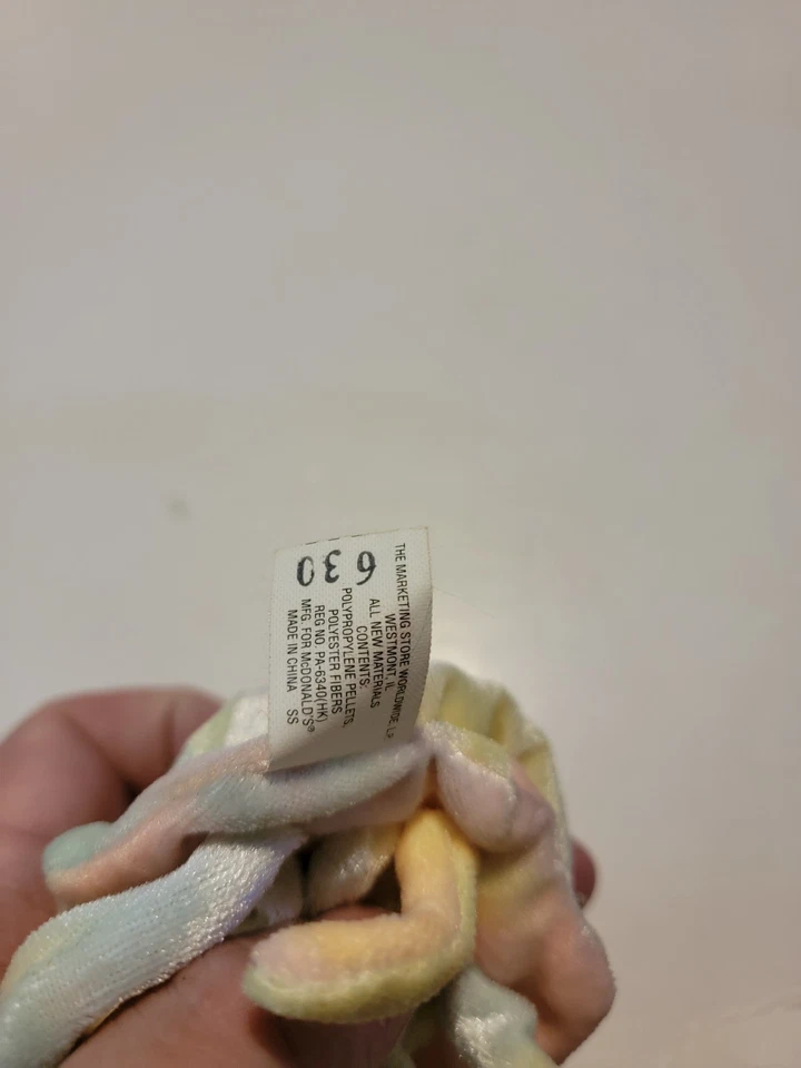 MCDONALD'S TY GOOCHY The Jellyfish Octopus #16 Happy Meal Toy Plush Bean Bag - Image 4 of 4