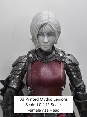 3d Printed Headsculpt For Mythic Legions 2.0  1/12 figure - FEMALE ASA