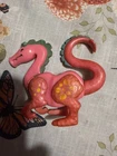 Vintage 1974 Fisher-Price Little People Pink Dragon figure - Ear Issues PARTS