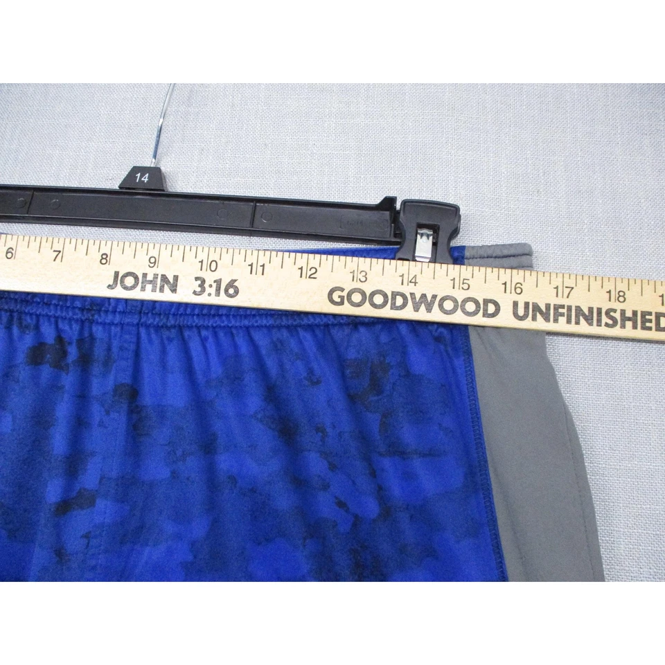 Pantalones Cortos Elásticos Under Armour Azul Camuflaje Atlético Streetwear Hombres Talla Grande Foto 2 de 4