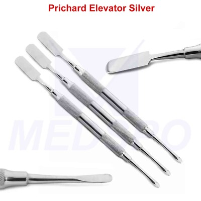 Dental Prichard Elevator Silver Set Of 3 Oral Surgery Surgical Implant Tools CE