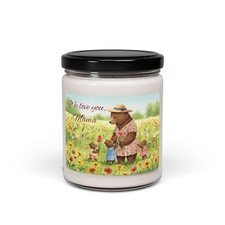 Mama Bear Scented Candle, Floral Candle, Home Decor, Gift for Mother's Day