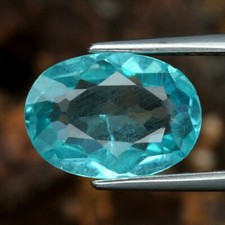 1.87 CT Apatita Natural Paraiba Azul Neón Verdoso Sin Tratar Brasil (Ver Vídeo)