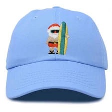DALIX Christmas Surfing Santa Baseball Cap Embroidered Hat