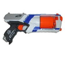 Nerf N-Strike Elite Strongarm Blaster Dart Gun Fully Loaded Orange Blue White