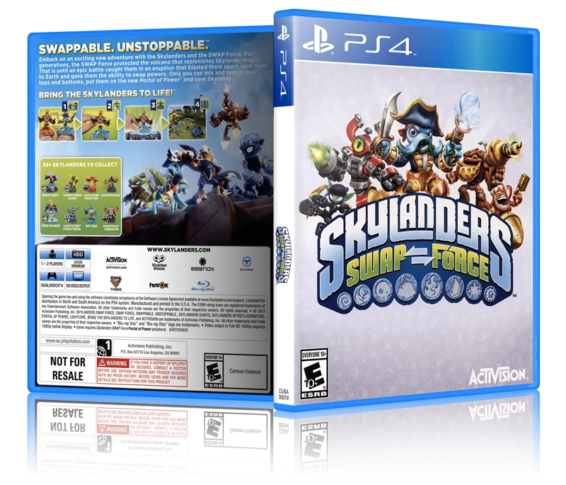 Skylanders: Swap Force - Replacement PS4 Cover and Case. NO GAME!!